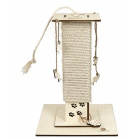 Škrabadlo - sloupek pro kočky, Sisalové  lano, 48,5 cm (Malé), SSM3